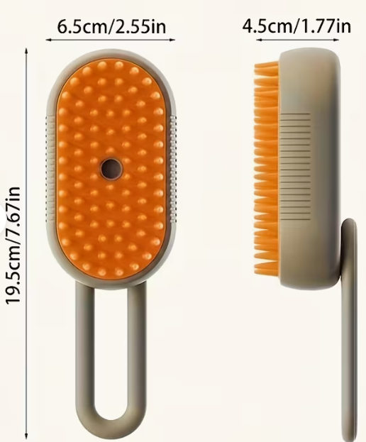 Electric Cat Steam Brush – 3-In-1 Pet Grooming Comb with Water Spray for Cats and Dogs, USB Rechargeable